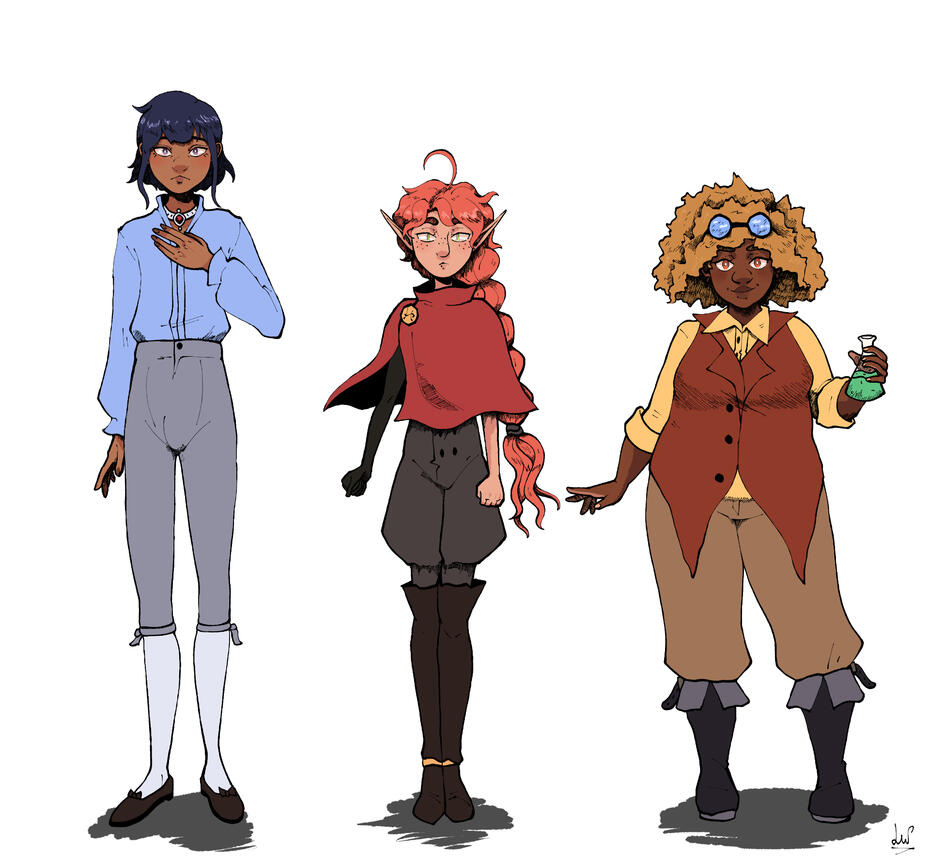 Michail Fedorov, Valeriya Hallewell, and Aya Barros