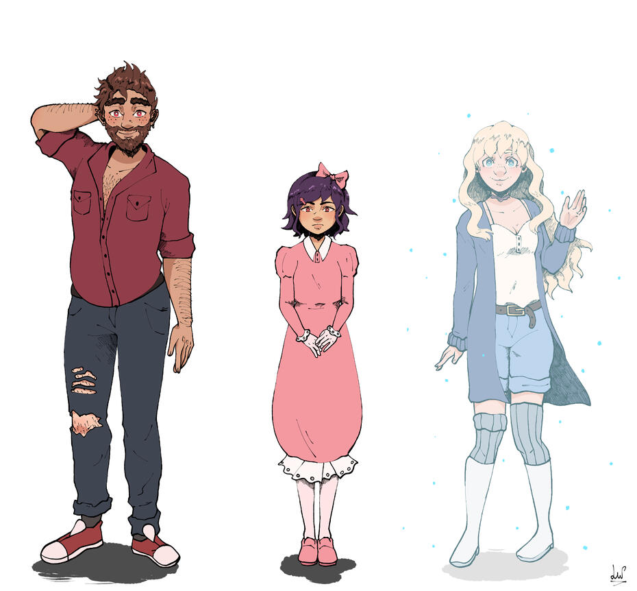 Richard Love, Lucrecia Hallewell, and Birdie Alexander